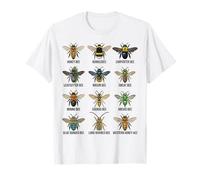 Types d'abeilles, Tableau des espèces d'abeilles, Sciences de l'entomologie T-Shirt