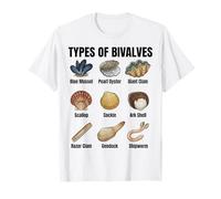 Types de bivalves, Tableau des espèces bivalves, biologie Marine T-Shirt