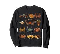 Types de crabes Espèces éducatives de Crabe Faune Marine Sweatshirt