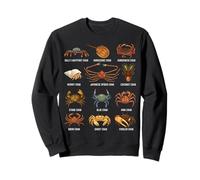 Types de crabes Espèces éducatives de Crabe Faune Marine Sweatshirt