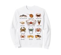 Types de crabes Espèces éducatives de Crabe Faune Marine Sweatshirt