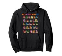 Types de Dinosaures A-Z Alphabet ABC Dino Identification Enfants Sweat à Capuche