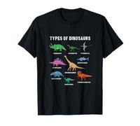 Types de Dinosaures Graphiques d'identification des Dinosaures T-Shirt