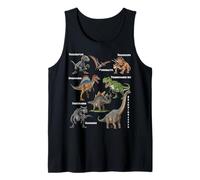 Types de Dinosaures Graphiques d'identification Dinosaure Enfant Débardeur