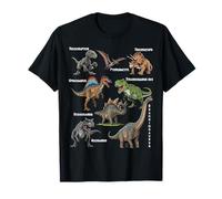 Types de Dinosaures Graphiques d'identification Dinosaure Enfant T-Shirt