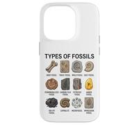 Types de fossiles Graphique Paléontologie Science Amoureux des fossiles Coque pour iPhone 14 Pro