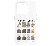 Types de fossiles Graphique Paléontologie Science Amoureux des fossiles Coque pour iPhone 15 Pro