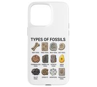 Types de fossiles Graphique Paléontologie Science Amoureux des fossiles Coque pour iPhone 15 Pro Max