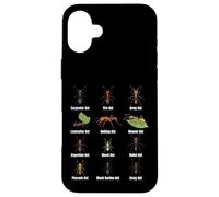Types de Fourmis, Tableau des espèces de Fourmis, Science des Insectes, entomologie Coque pour iPhone 16 Plus