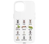 Types de Fourmis, Tableau des espèces de Fourmis, Science des Insectes, entomologie Coque pour iPhone 15
