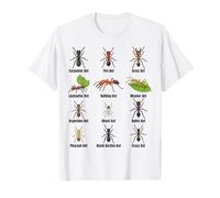 Types de Fourmis, Tableau des espèces de Fourmis, Science des Insectes, entomologie T-Shirt