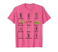 Types de Fourmis, Tableau des espèces de Fourmis, Science des Insectes, entomologie T-Shirt, Homme, Rose Chiné, XXL