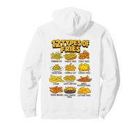 Types de Frites Retro French Fry Food Infographie Sweat à Capuche
