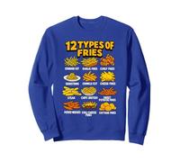 Types de Frites Retro French Fry Food Infographie Sweatshirt