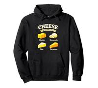 Types de fromages Foodie Retro Culinary Guide Chefs Sweat à Capuche