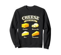 Types de fromages Foodie Retro Culinary Guide Chefs Sweatshirt