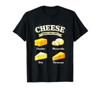 Types de fromages Foodie Retro Culinary Guide Chefs T-Shirt