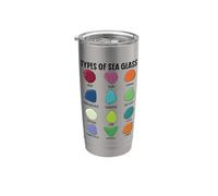 Types de gemmologie en verre de mer Gobelet isotherme en acier inoxydable double paroi
