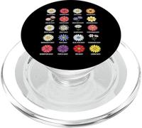 Types de Marguerites Botanique Floral Chart Fleurs de Marguerites PopSockets PopGrip pour MagSafe