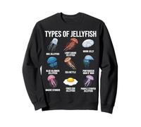 Types de méduses Diverses méduses Tableau des espèces Science Sweatshirt