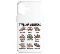 Types de mollusques, Tableau des espèces de mollusques, biologie Marine Coque pour iPhone 16 Plus
