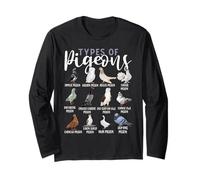 Types de Pigeons Chemise pour Amoureux des Oiseaux homing Pigeon Racing Manche Longue