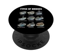 Types de ponts Graphique Génie Civil Architecture PopSockets PopGrip Adhésif