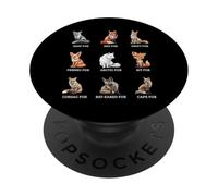 Types de Renards Collection éducative Types de Renards Espèces de Renards PopSockets PopGrip Adhésif