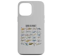 Types de Requins Alphabet A-Z ABC Identification des Requins Coque pour iPhone 13 Pro Max