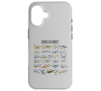 Types de Requins Alphabet A-Z ABC Identification des Requins Coque pour iPhone 16