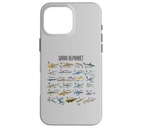 Types de Requins Alphabet A-Z ABC Identification des Requins Coque pour iPhone 16 Pro Max