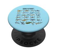 Types de Requins Alphabet A-Z ABC Identification des Requins PopSockets PopGrip Adhésif