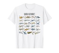 Types de Requins Alphabet A-Z ABC Identification des Requins T-Shirt