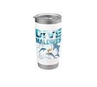 Types de requins des Maldives Gobelet isotherme en acier inoxydable double paroi