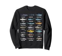 Types de requins Identification des espèces de requins Amoureux de l'océan Sweatshirt