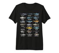 Types de Requins Identification des espèces de Requins Amoureux de l'océan T-Shirt Haut de Gamme
