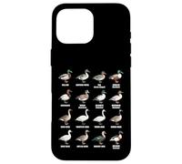 Types de sauvagine - Tableau des espèces de Canards, oies et cygnes Coque pour iPhone 16 Pro Max