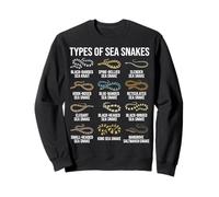 Types de Serpents de mer Tableau des espèces de Serpents de mer Reptiles Marins Sweatshirt