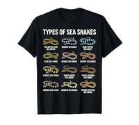 Types de Serpents de mer Tableau des espèces de Serpents de mer Reptiles Marins T-Shirt
