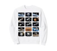 Types de vaisseaux spatiaux Graphique d'exploration Spatiale Astronomie Sweatshirt