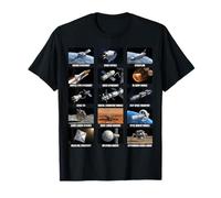 Types de vaisseaux spatiaux Graphique d'exploration Spatiale Astronomie T-Shirt