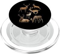 Types d'espèces de Cerfs Sciences de la Faune Garçons Filles Enfants PopSockets PopGrip pour MagSafe