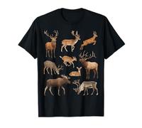Types d'espèces de Cerfs Sciences de la Faune Garçons Filles Enfants T-Shirt