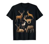 Types d'espèces de Cerfs Sciences de la Faune Garçons Filles Enfants T-Shirt