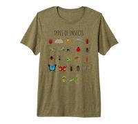 Types d'insectes pour Enfants Identification des Insectes Science T-Shirt Haut de Gamme