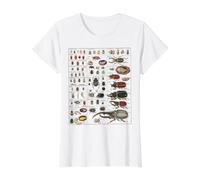 Types d'insectes Science de l'identification des Insectes T-Shirt Graphique avec Valeur, Femme, Blanc, XS