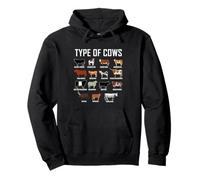 Types of Cows Shirt Farmer Tee Shirt Costume Cow Sweat à Capuche