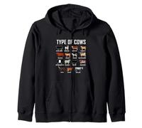 Types of Cows Shirt Farmer Tee Shirt Costume Cow Sweat à Capuche