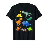 Types of Dinosaurs Graphics Dino Identification Dino Retro T-Shirt