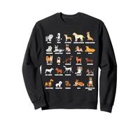Types of Dogs Lovers Cute Dog Keepers Guide éducatif Sweatshirt